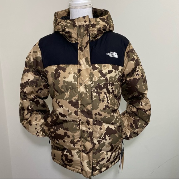 The North Face Women’s Balham Down Coat TNF Black / Camo Print Sz M - Picture 5 of 16